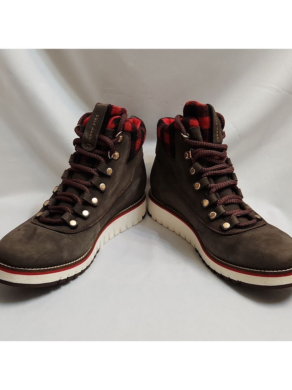 Cole Haan Grand Explore Brown and Red Suede Boots (W Size 7.5) - Picture 12 of 14